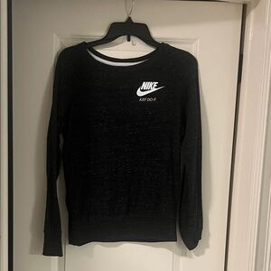 Nike dark gray Long Sleeve Top with White Logo